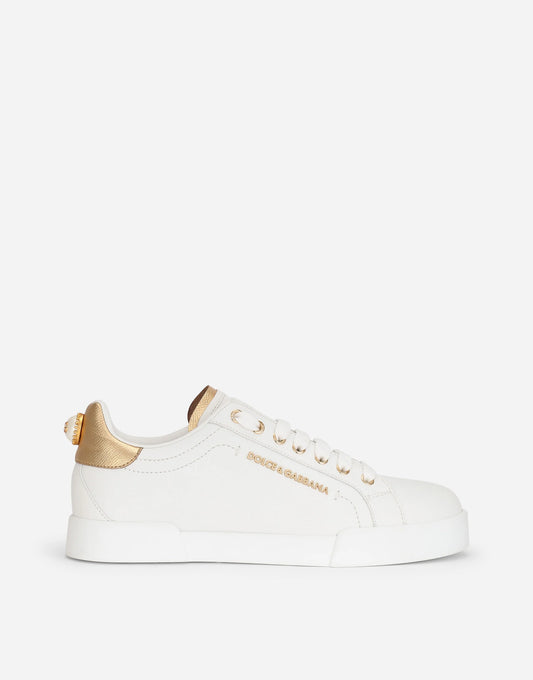 Calfskin nappa Portofino sneakers with lettering