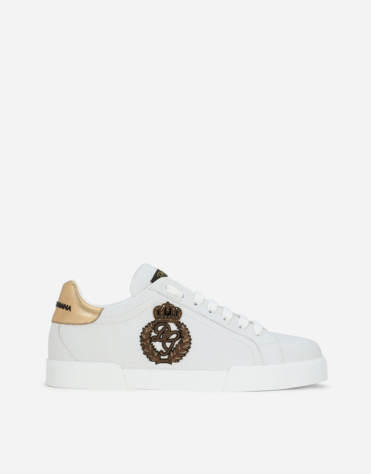 Calfskin nappa Portofino sneakers with crown patch