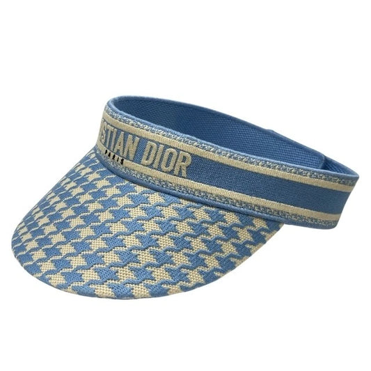 Christian Dior Montenu Visor Cap Sun Visor hat Logo Blue White